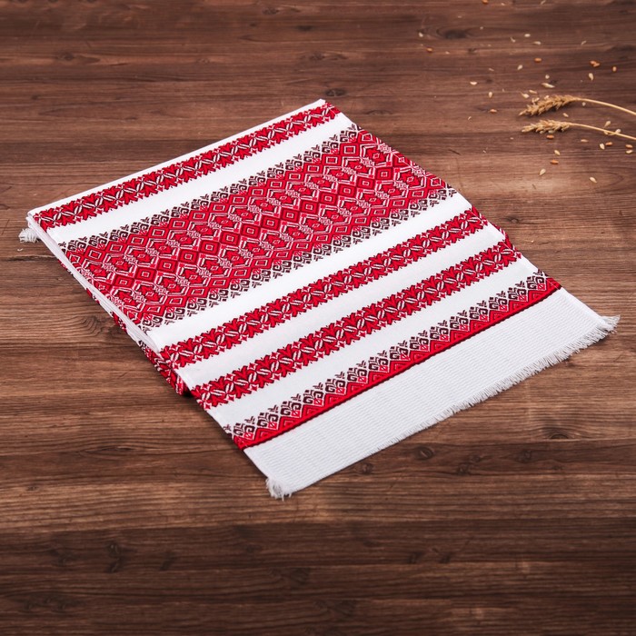 Рушник с узором "Узоры", 190 х 33 см, микс