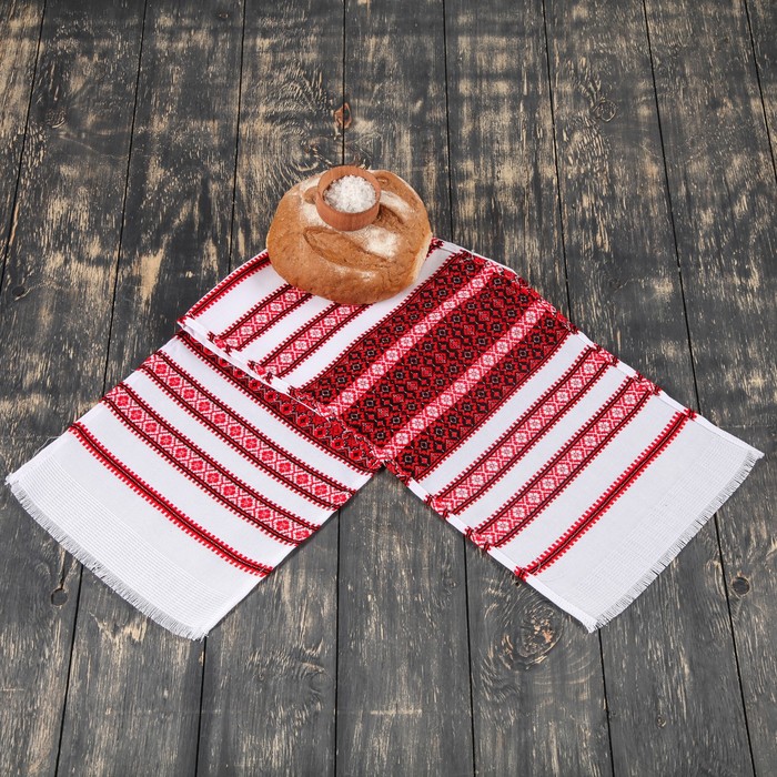 Рушник с узором "Узоры", 150 х 28 см