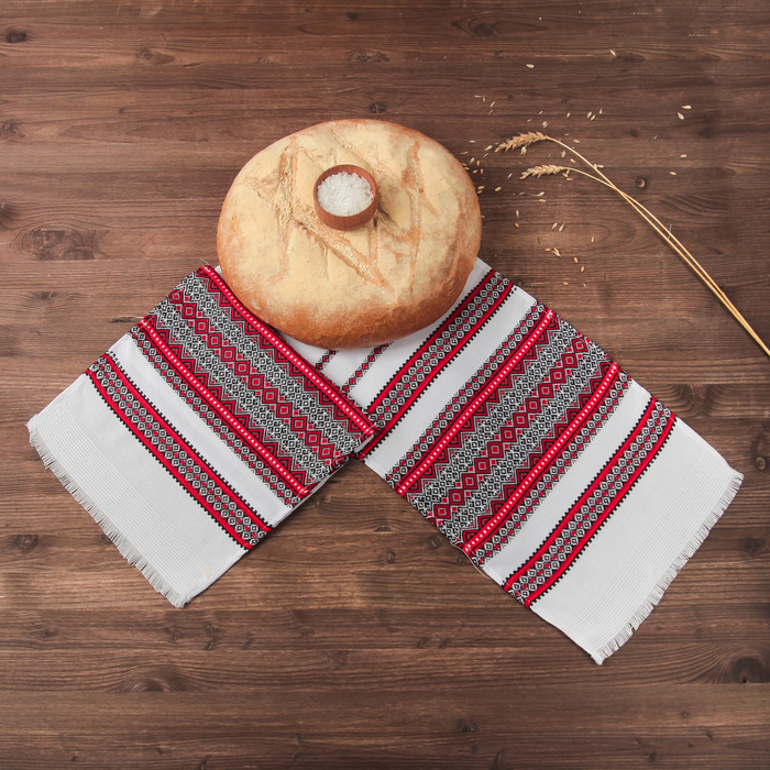 Рушник с узором "Узоры", 150 х 28 см