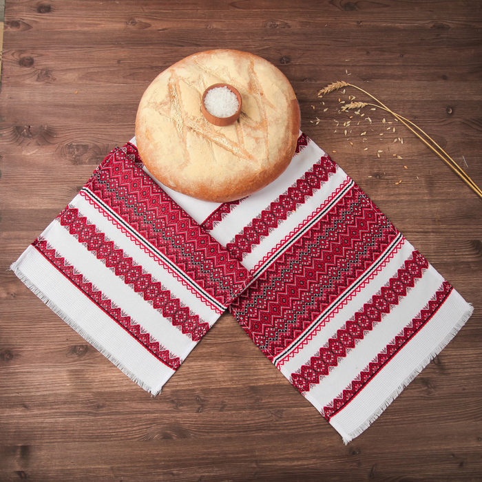 Рушник с узором "Узоры", 150 х 33 см