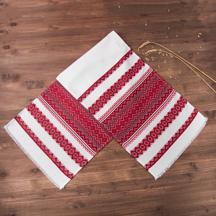 Рушник с узором "Узоры", 150 х 33 см