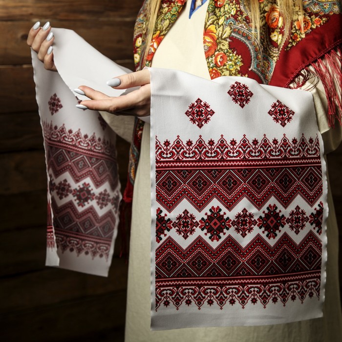 Рушник с узором "Узоры", 150 х 33 см