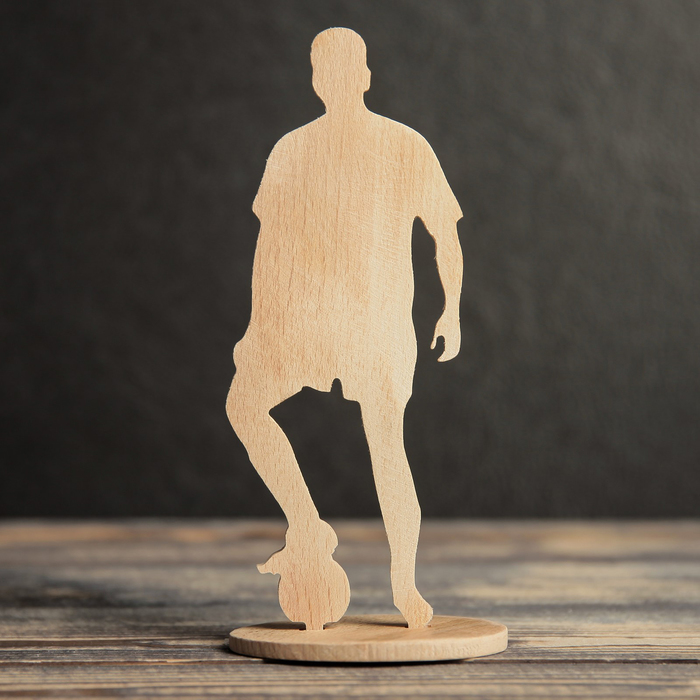 Заготовка под декупаж, "Футболист", массив бука, 18 см
