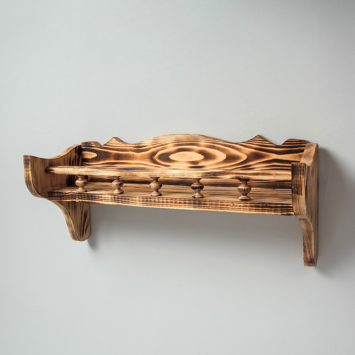 Полка "Итальянский прованс", массив сосны, обожженная, 60 х 20 х 20 см