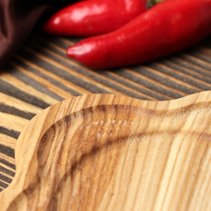 Тарелка деревянная "Звездочка", массив ясеня, 15 х 15 см