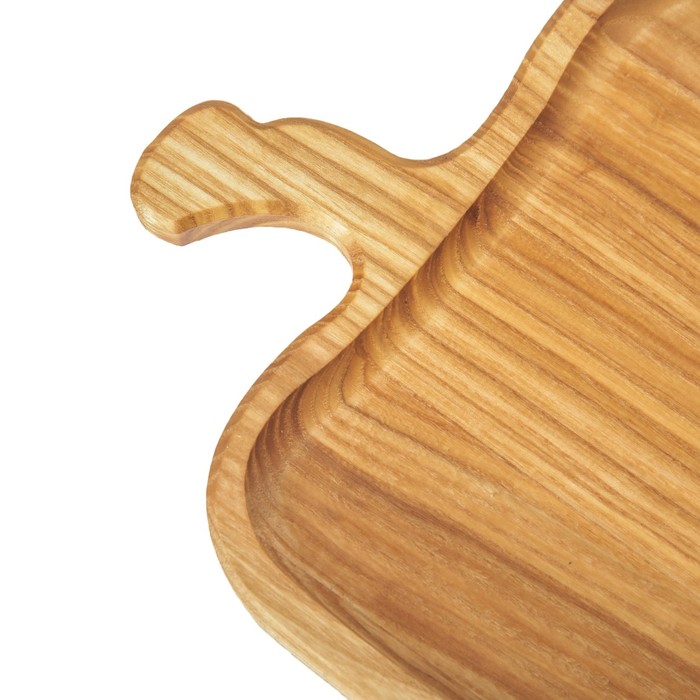 Тарелка деревянная "Яблоко", массив ясеня, 25 х 20 см