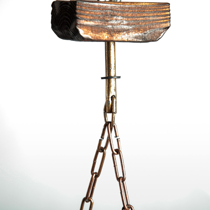 Люстра деревянная "Ходор", 4 лампы