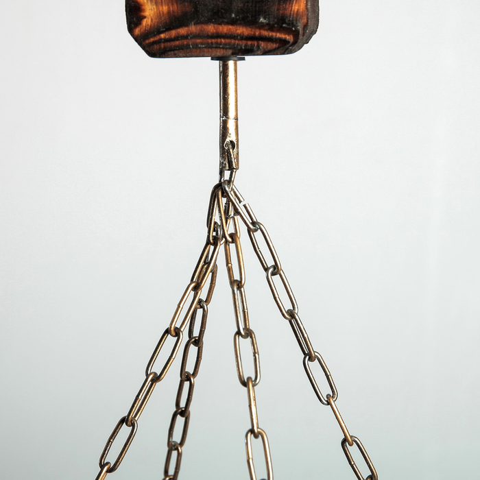 Люстра деревянная "Дракон", 4 лампы