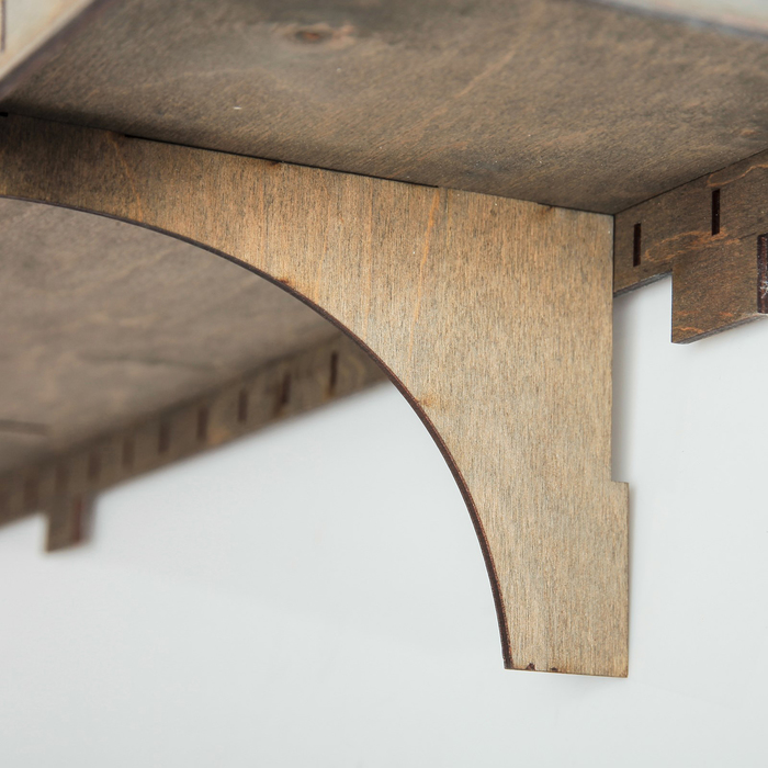 Полка деревянная "Крымский мост", 75 см