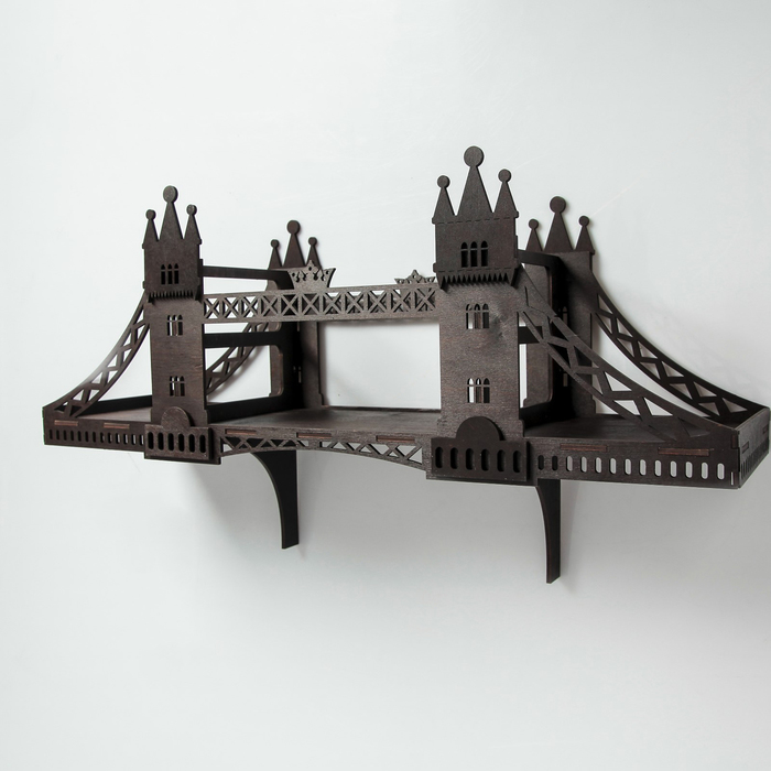 Полка деревянная "Тауэрский мост", 75 см