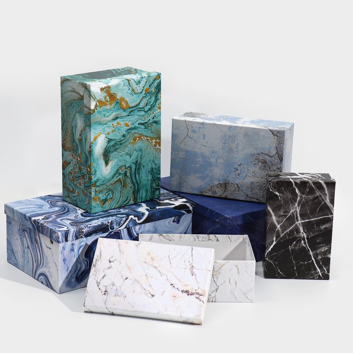 Набор подарочных коробок 6 в 1 "Камень" 34,5х25х12,5 см - 22,5х12,5х7,5 см