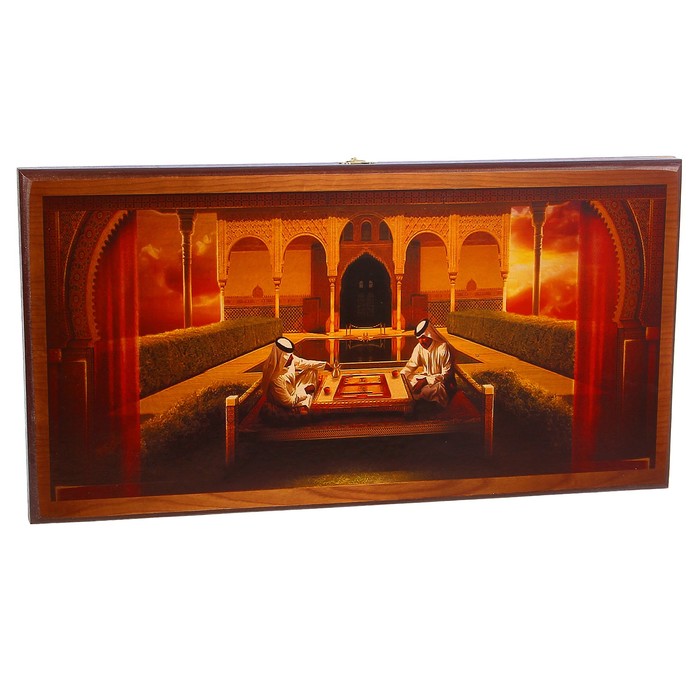 Настольная игра 2 в 1 "Сирия Шейхи": нарды, шашки (доска дерево 49х49 см)