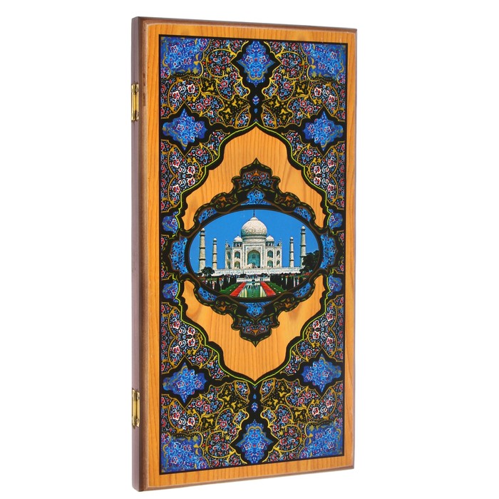 Настольная игра 2 в 1 "Сирия Тадж Махал": нарды шашки (доска дерево 49х49 см)