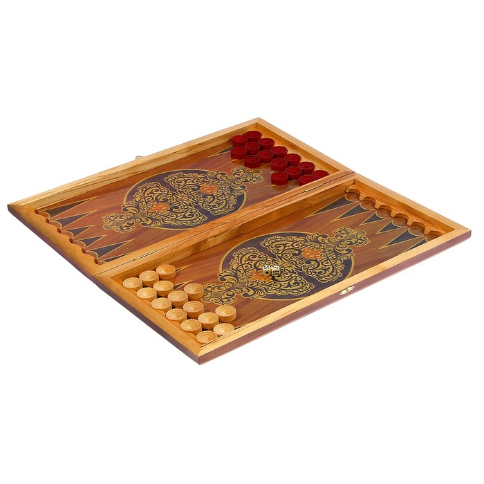 Настольная игра 2 в 1 "Сирия Тадж Махал": нарды шашки (доска дерево 49х49 см)