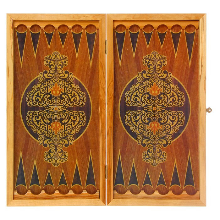 Настольная игра 2 в 1 "Сирия Тадж Махал": нарды шашки (доска дерево 49х49 см)