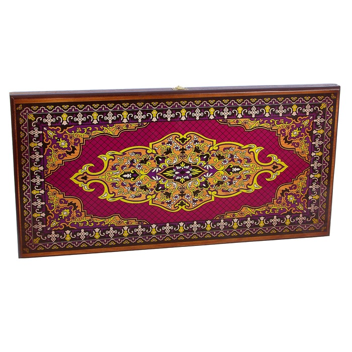 Настольная игра 2 в 1 "Сирия Фиолетовые": нарды, шашки (доска дерево 60х60 см)