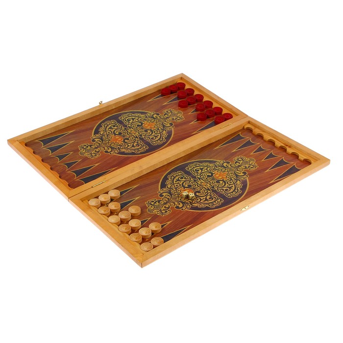 Настольная игра 2 в 1 "Сирия Шейхи": нарды, шашки (доска дерево 60х60 см)