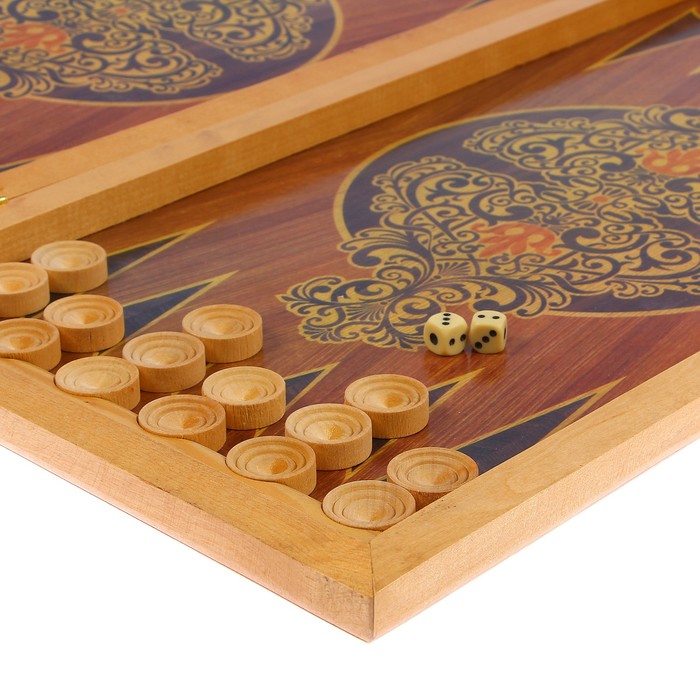 Настольная игра 2 в 1 "Сирия Шейхи": нарды, шашки (доска дерево 60х60 см)