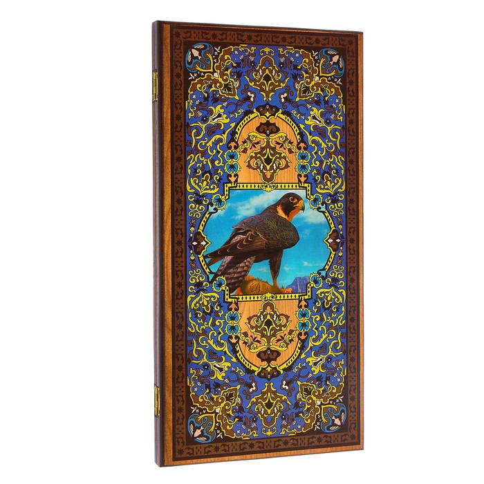 Настольная игра 2 в 1 "Сирия Сокол": нарды, шашки (доска дерево 60х60 см)