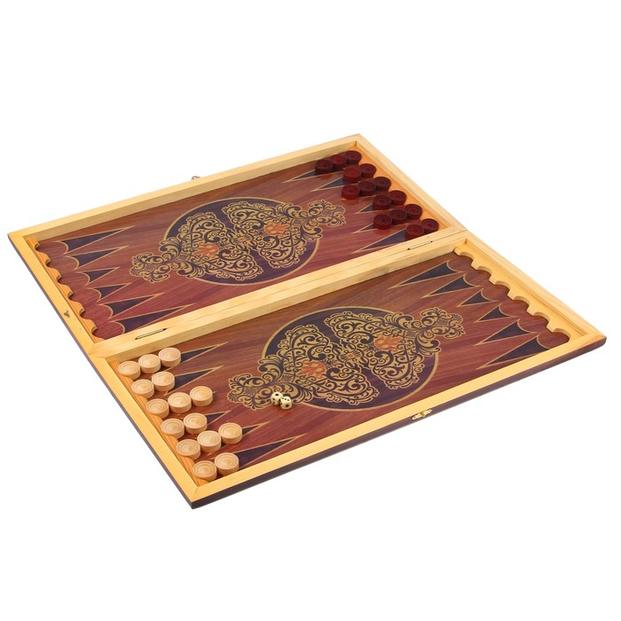 Настольная игра 2 в 1 "Сирия Сокол": нарды, шашки (доска дерево 60х60 см)