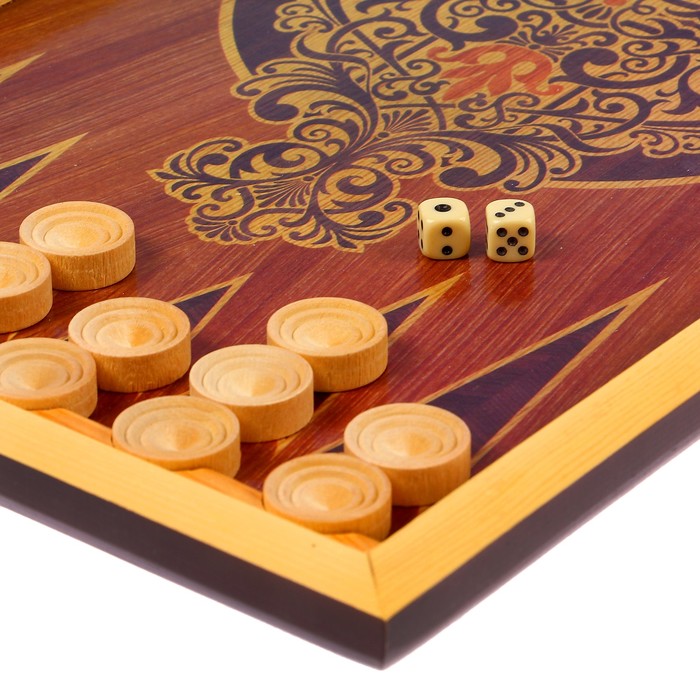 Настольная игра 2 в 1 "Сирия Сокол": нарды, шашки (доска дерево 60х60 см)