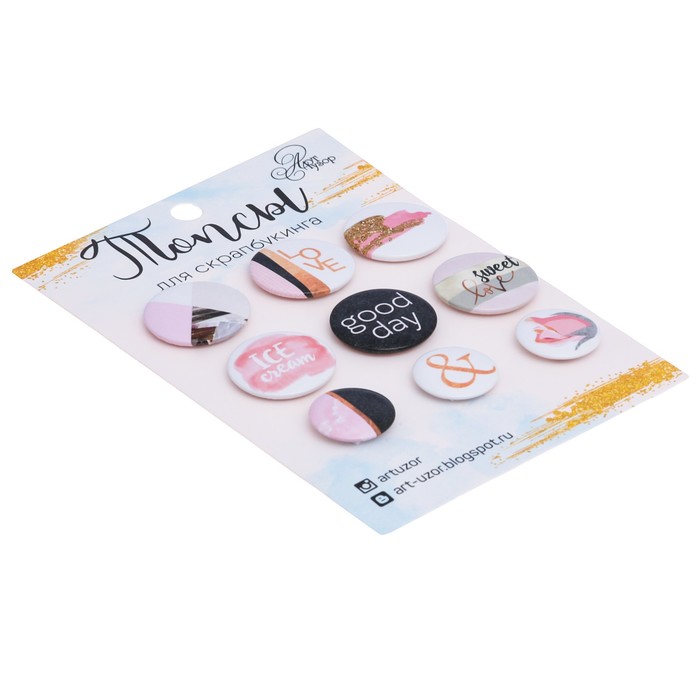 Набор топсов (фишек) для скрапбукинга "That is a good day!",9,5 х 14 см