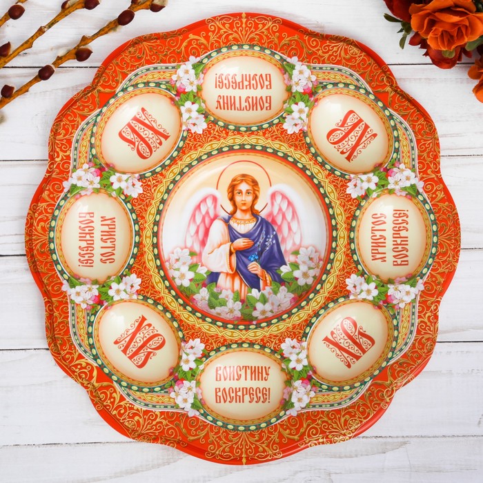 Пасхальная подставка на 8 яиц "Ангел Христианский"