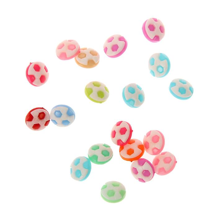 Набор пуговиц декоративных пластик "Мячики" (набор 12 шт) 1,3х1,3 см