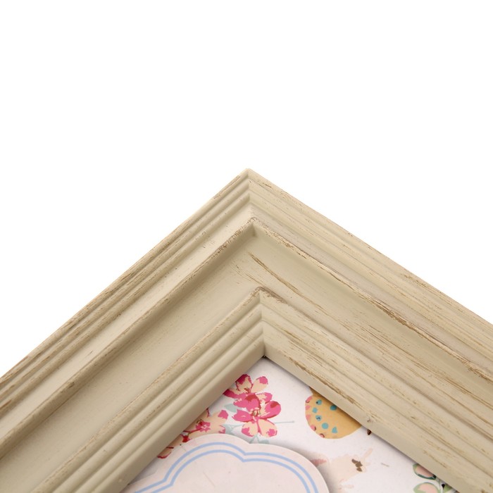 Фоторамка на 4 фото 10х15 см "Прованс" бежевая 39х39 см