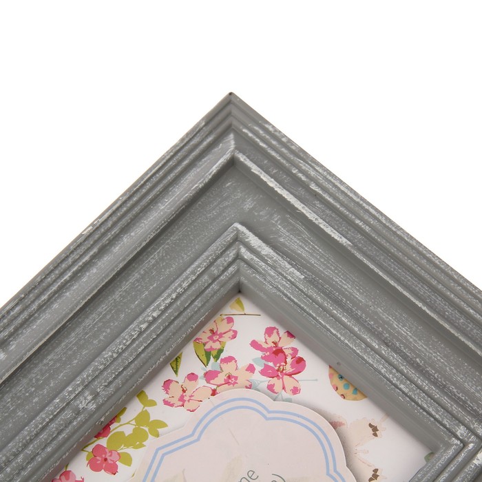 Фоторамка на 4 фото 10х15 см "Прованс" серая 39х39 см