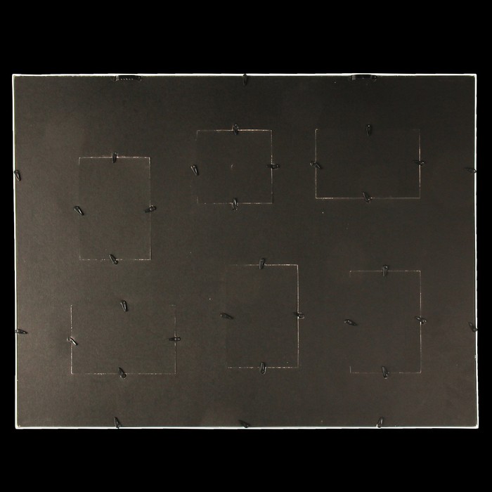 Фоторамка пластик на 6 фото 10х10, 10х15 см "Королевство" белая 54х69 см