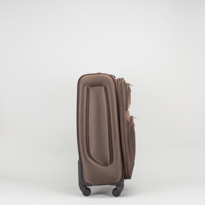 Чемодан средний "Классик" с расширением 23", отдел на молнии, 2 наружных кармана, 4 колеса, кодовый замок, 4 колеса, цвет кофе