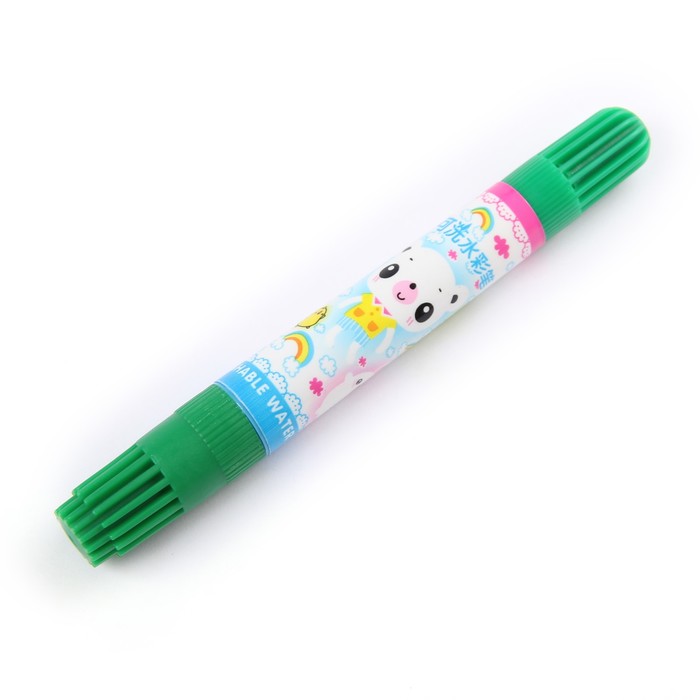 Фломастеры 12цв ТОЛСТЫЕ ДВУСТОРОННИЕ вентилируемый колпачок МИКС