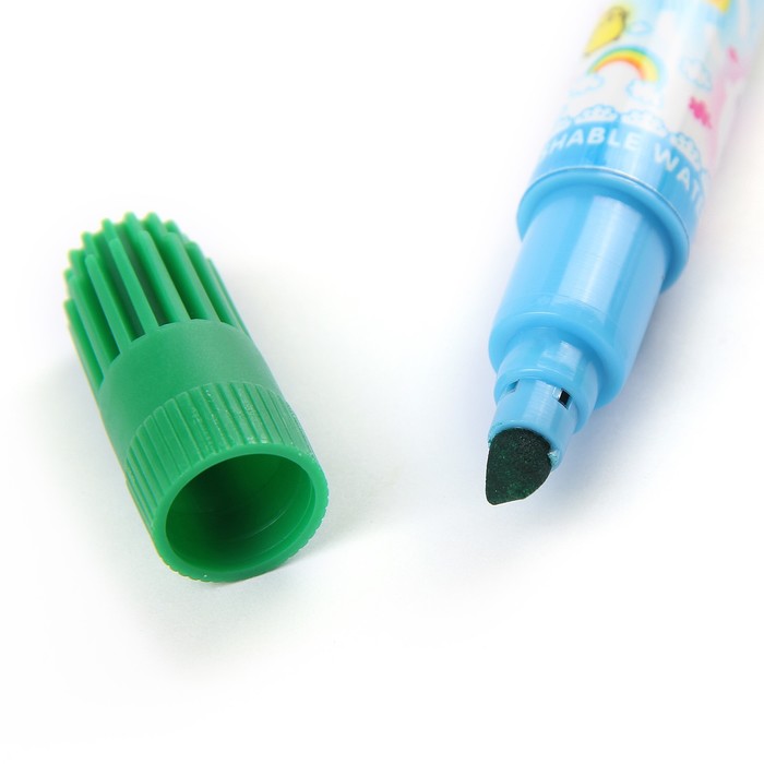 Фломастеры 12цв ТОЛСТЫЕ ДВУСТОРОННИЕ вентилируемый колпачок МИКС