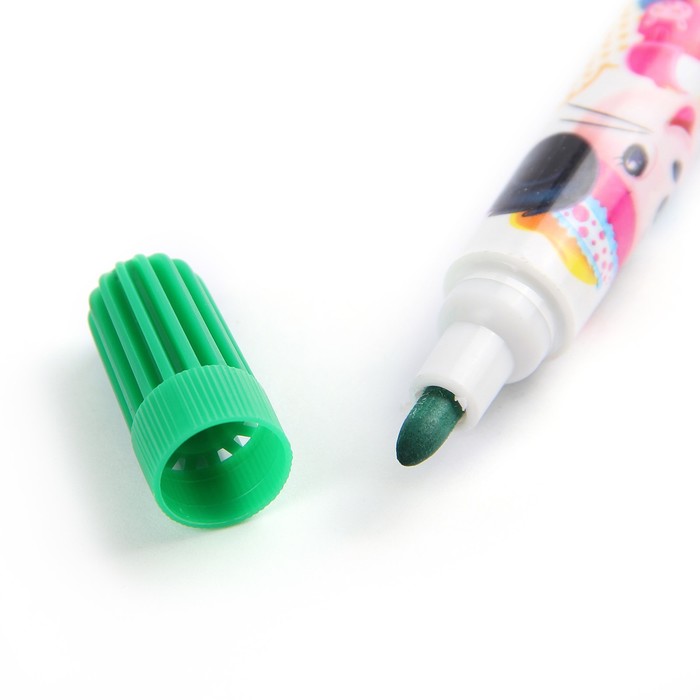 Фломастеры 12цв МИНИ в пластиковом пенале вентилируемый колпачок МИКС