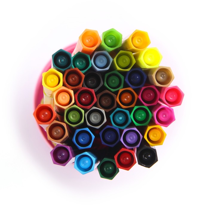 Фломастеры 36цв в пластиковом тубусе Вазочка вентилируемый колпачок МИКС