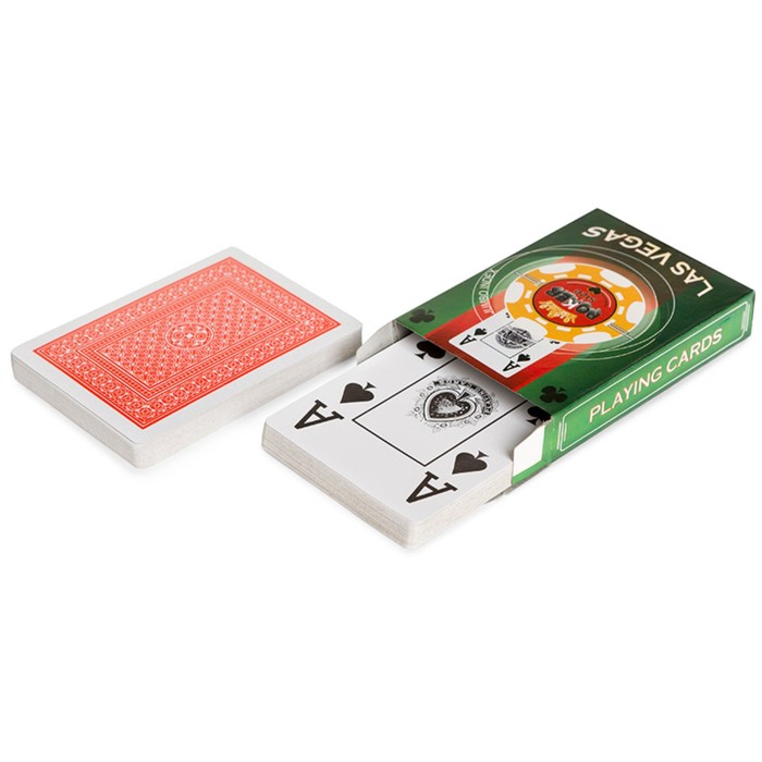 Карты для покера "Las Vegas", пластик, красная рубашка