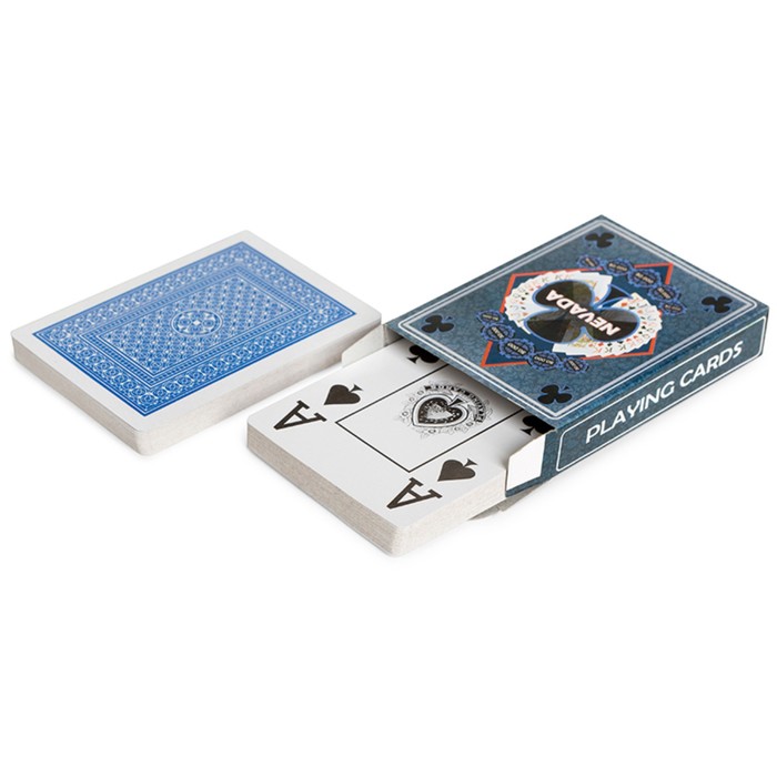 Карты для покера " Nevada", пластик, синяя рубашка