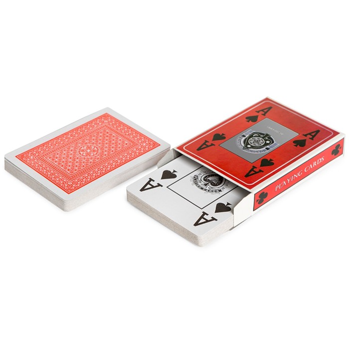 Карты для покера "4 Aces", пластик, красная рубашка