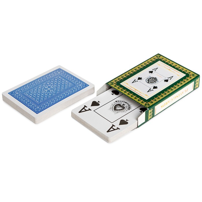 Карты для покера "Texas Holdem Green", пластик, синяя рубашка