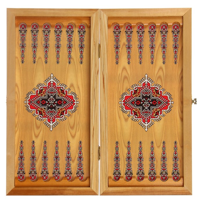 Настольная игра 2 в 1 "Сирия Шейхи": нарды, шашки (доска дерево 40х40 см)