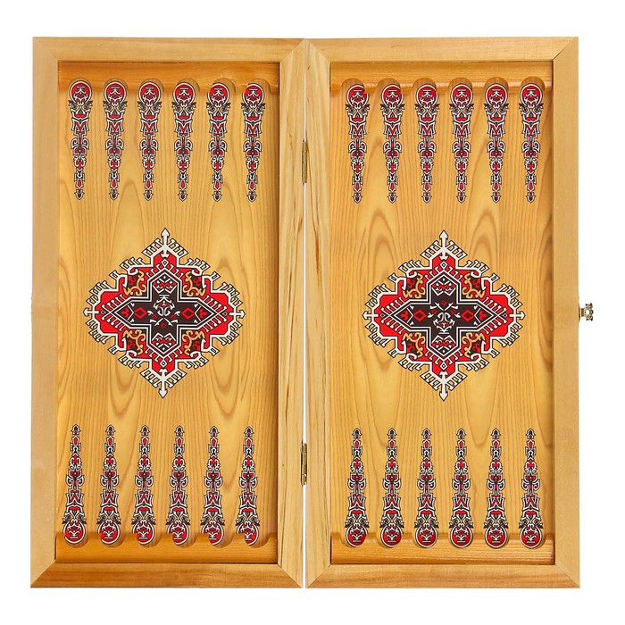 Настольная игра 2 в 1 "Сирия Тадж Махал": нарды шашки (доска дерево 40х40 см)