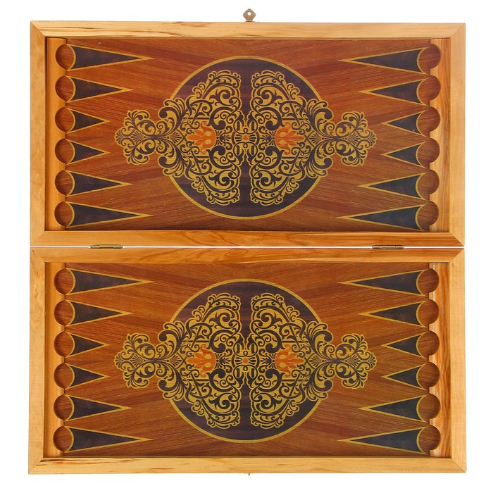 Настольная игра 2 в 1 "Сирия Фиолетовые": нарды, шашки (доска дерево 49х49 см)