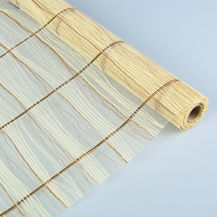 Сетка «Бора» металлизированная, BOZA, слоновая кость, 0,53 x 4,57 м