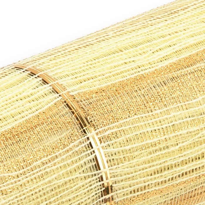 Сетка «Бора» металлизированная, BOZA, слоновая кость, 0,53 x 4,57 м