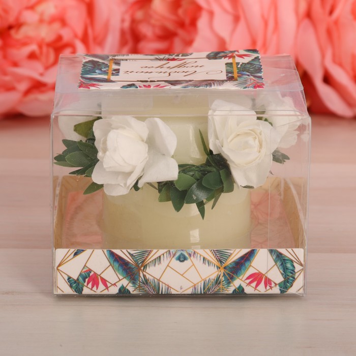 Подарочная свеча "Любимой подруге", 7 х 7 см