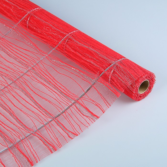 Сетка «Бора» металлизированная, BOZA, красный, 0,53 x 4,57 м