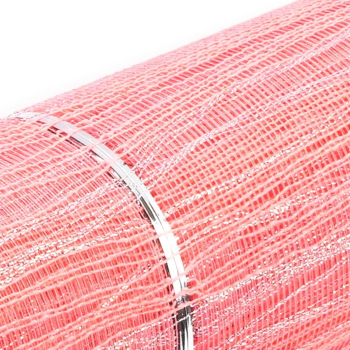 Сетка «Бора» металлизированная, BOZA, светло-розовый, 0,53 x 4,57 м