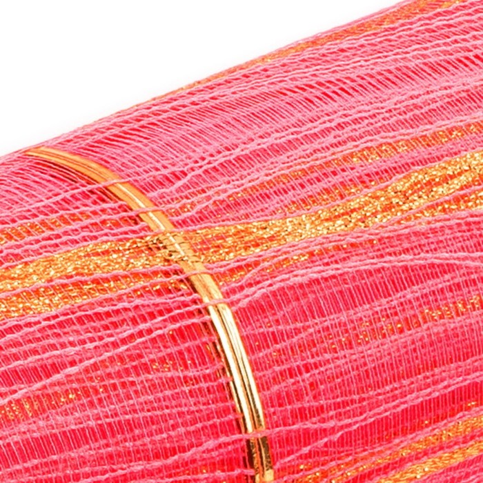 Сетка «Бора» металлизированная, BOZA, розовый, 0,53 x 4,57 м