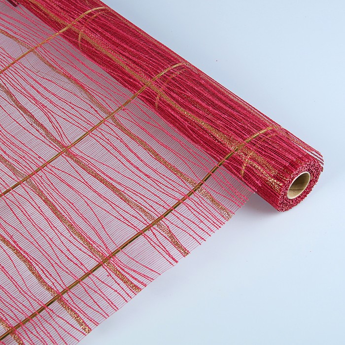 Сетка «Бора» металлизированная, BOZA, винный, 0,53 x 4,57 м